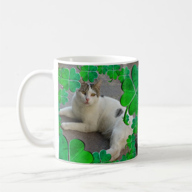 Mug Cadre de fermeture à 4 feuilles + photo (Gauche)