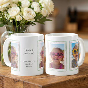 Mug Cadre de ruban vert sauge modifiable Nana 3 Photo