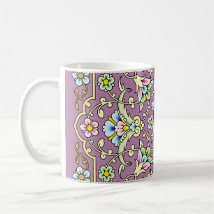 Mug Cadre floral arabe. Conception islamique tradition