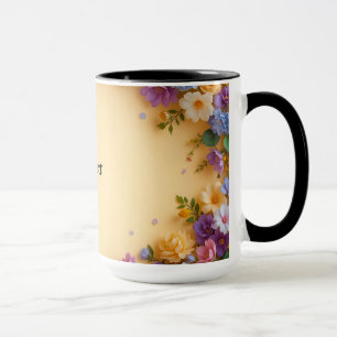 Mug Cadre floral coloré