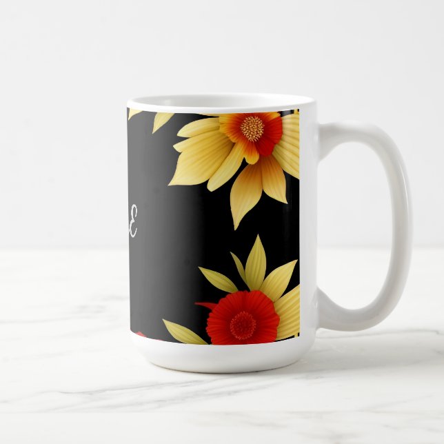 Mug Cadre floral élégant (Droite)