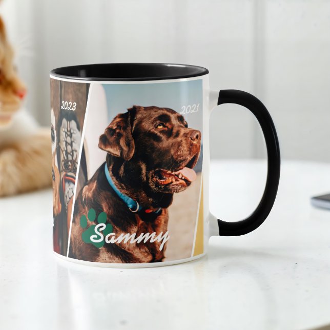 Mug Cadre géométrique moderne Paw Paw Trois Photos (Créateur téléchargé)