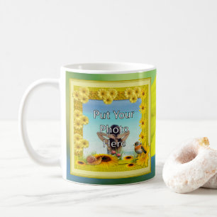 Mug Cadre jaune de photo de tournesol de soleil