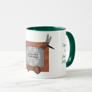 Mug Cadre Libellule Photo de mariage personnalisée