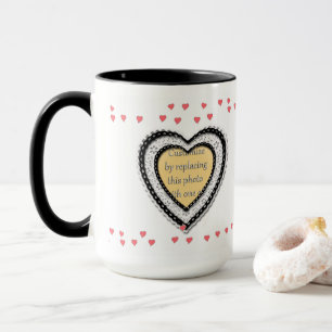 Mug Cadre Photo Avec Petits Coeurs