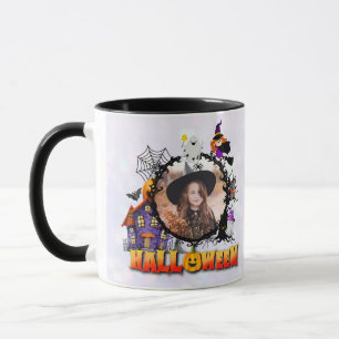 Mug Cadre photo noir personnalisé Nuit d'Halloween