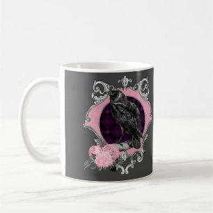 Mug Cadre Rose Goth Raven