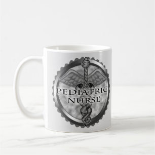 Mug Caducée gris Infirmière pédiatrique