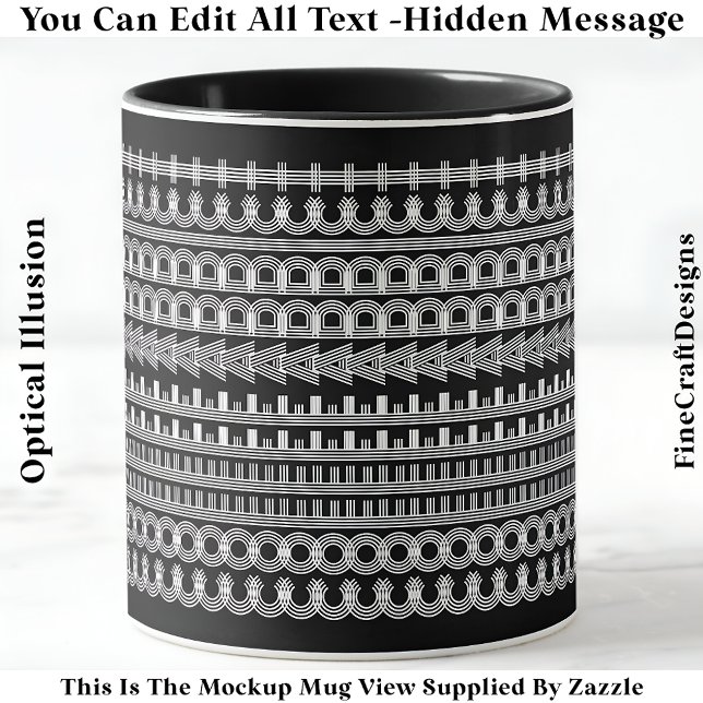 Mug Café Accro Message Caché Drôle Nouveauté 111W (Créateur téléchargé)