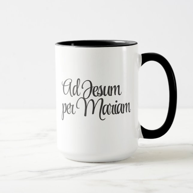 Mug Café Ad Jesum per Mariam (Vers Jésus par Marie) (Droite)
