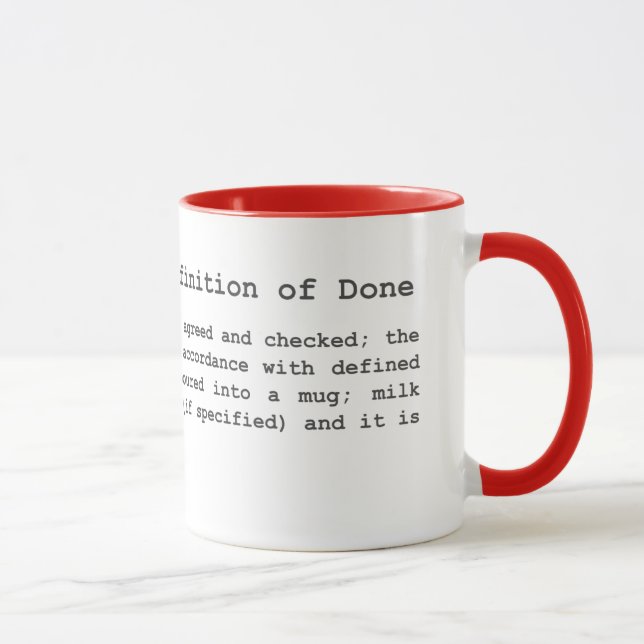 Mug Café agile - définition de fait (Droite)