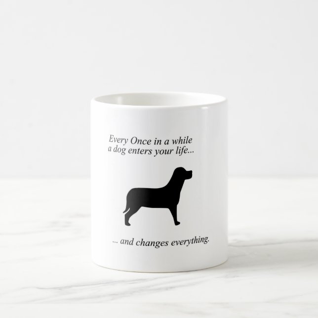 Mug café Amoureux des chiens avec une belle citati (Centre)