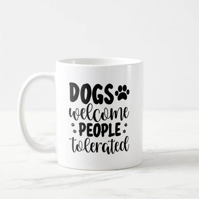Mug café Amoureux des chiens | Drôle chien café Mu (Gauche)