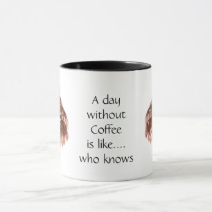 Mug Café amusant, caféine, Hiboux de citation avec Mu