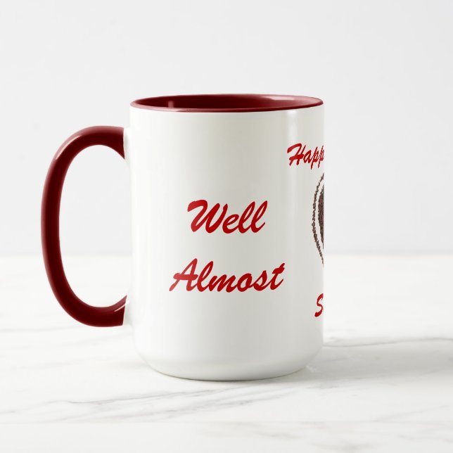 Mug Café amusant et coeur d'amour Valentines (Gauche)