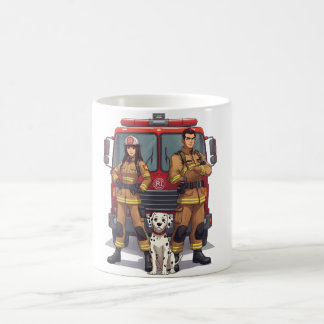 Mug Café Anime Pompiers Héroïques & Dalmatien