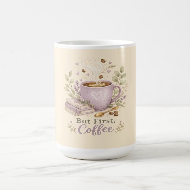 Mug Café aquarelle lavande cosy (Centre)