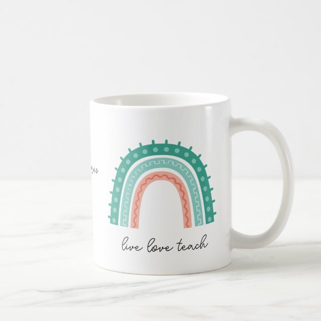 mug café arc-en-ciel ajoutez votre propre citation (Droite)