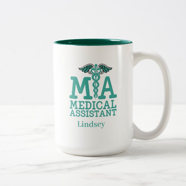 Mug café Assistant Médicale personnalisé (Droit)