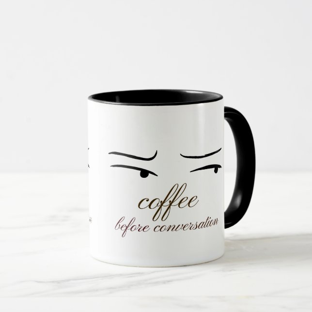 Mug Café avant conversation. (Devant droit)
