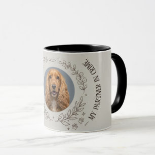 Mug Café avec cadre élégant en or Art de photo de 