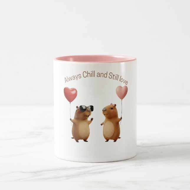 Mug Café avec Couple de Capybaras Mignons pour la  (Centre)