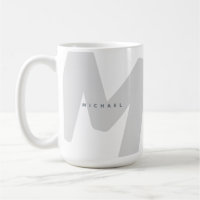 Café avec initiale et nom personnalisés en monogra