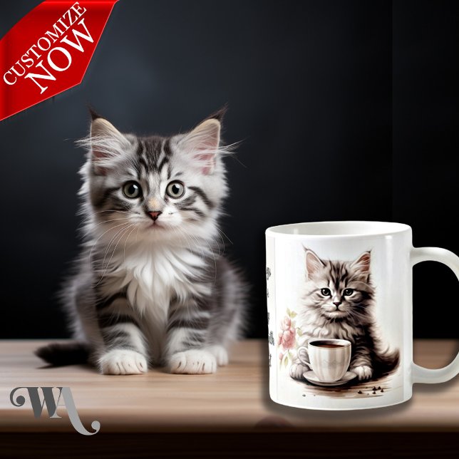Mug Café avec mon chat (Easy to Personalize)