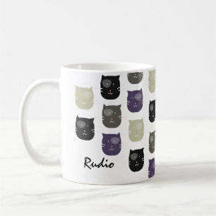 Mug Café avec Nom et Visage de Chat Chaton Mignon