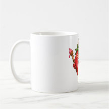 Mug Café avec Peinture d'Artiste de Fraise Mignonn