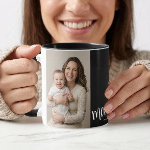 Mug Café avec photo personnalisée de maman et année d'