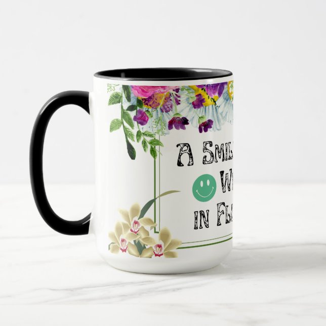 Mug Café avec sourire (Gauche)