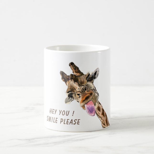 Mug Café avec Texte Accrocheur et Girafe Drôle la  (Centre)