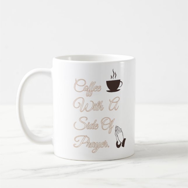 Mug Café avec un côté de prière (Gauche)