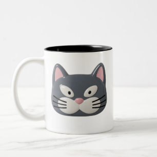 Mug Café avec Visage de Chat Gris Esthétique Migno