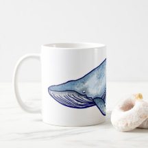 Mug café baleine bleue