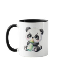 Mug Café Bébé Panda Mignon Tenant Du Bambou | Ador