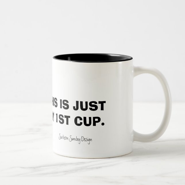 Mug Café Bicolore "Première Tasse" (Droit)