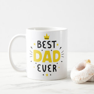 Mug Café Black & Jaune Meilleur Papa Jamais