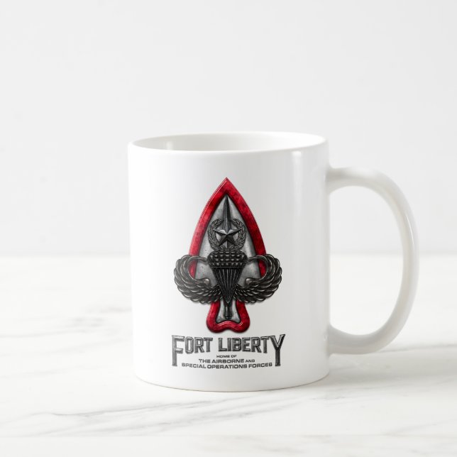 Mug café blanc Fort Liberty (Droite)