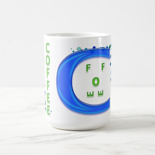 Mug Café bleu et vert (Centre)