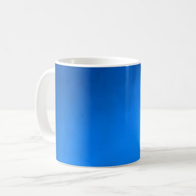 Mug Café bleu solide (Devant gauche)