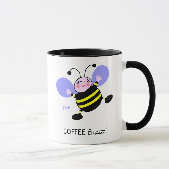 Mug Café Buzz Bumblebee Caffeine Addict mignon (Droite)