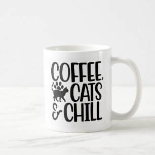 Mug Café, Chats & Chill - Noir