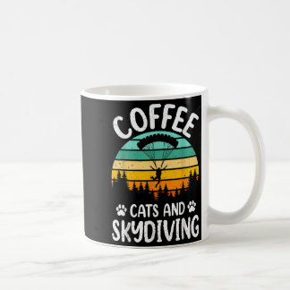 Mug Café Chats Et Skydiving Retro Hommes Femmes Animau