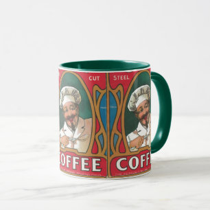 Mug Café Chef cuisine Art nouveau vintage