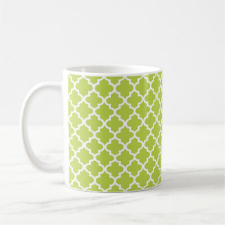 Mug Café chic géométrique carrelage marocain vert ment
