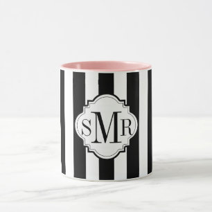 MUG CAFÉ CHIC MUG_GIRLY BLACK/WHITE/PINK
