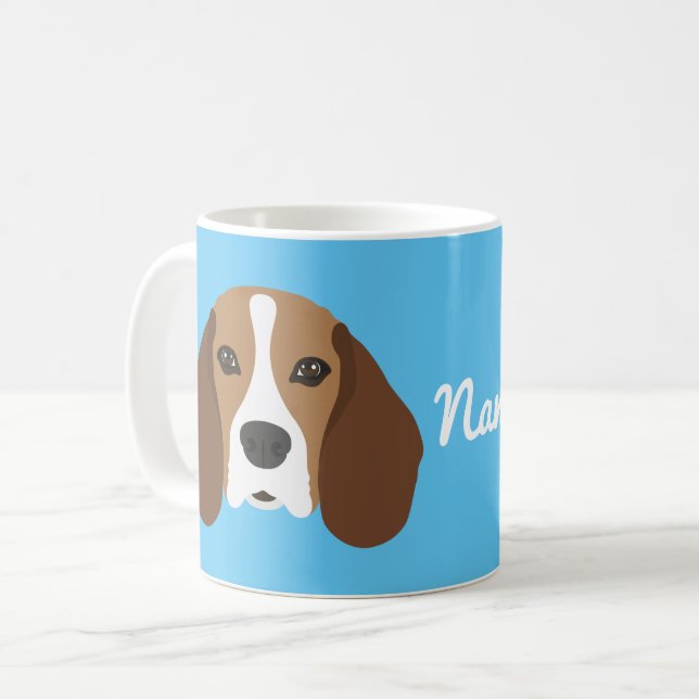 Mug café chien beagle (Devant gauche)