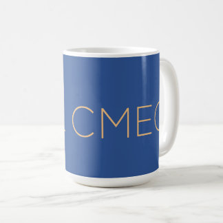Mug café CMEC - 15 oz, Programme 9, bleu avec pêch